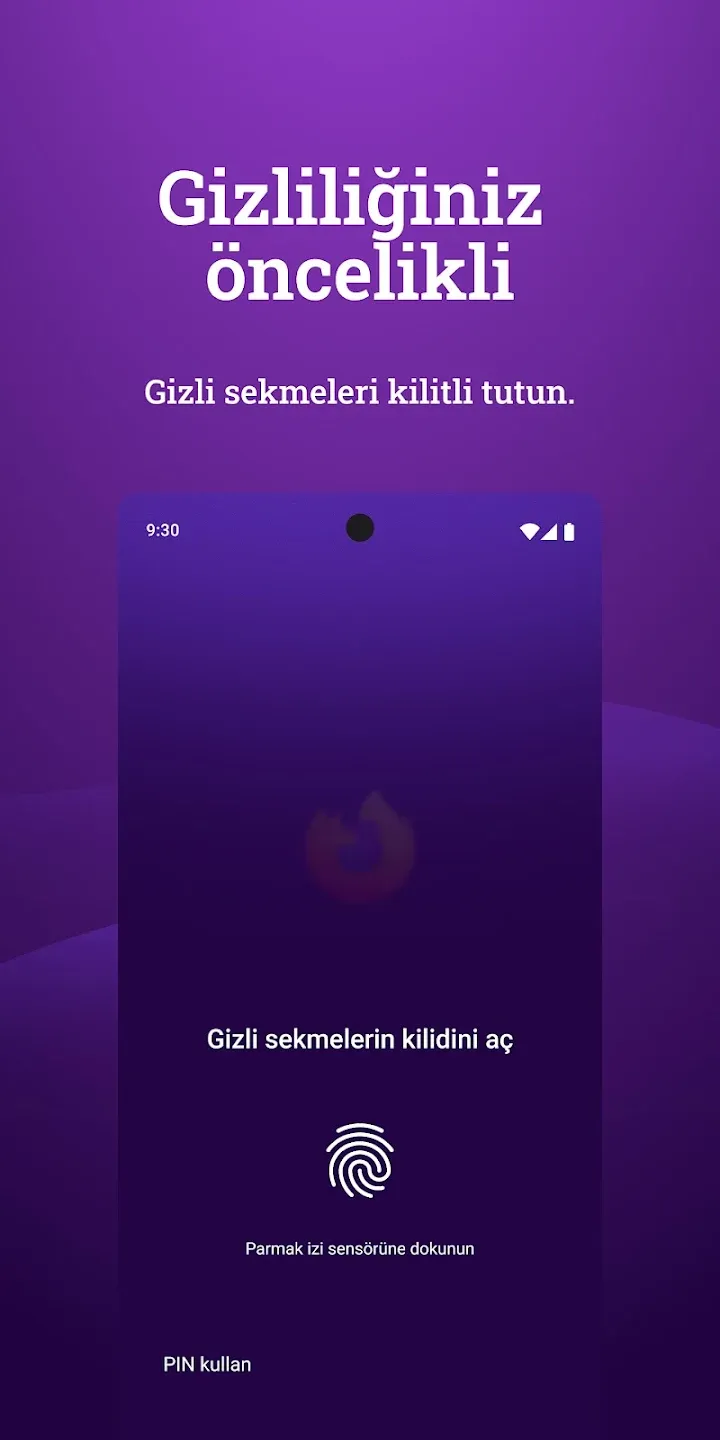 Firefox Hızlı ve Özel Tarayıcı Screenshot