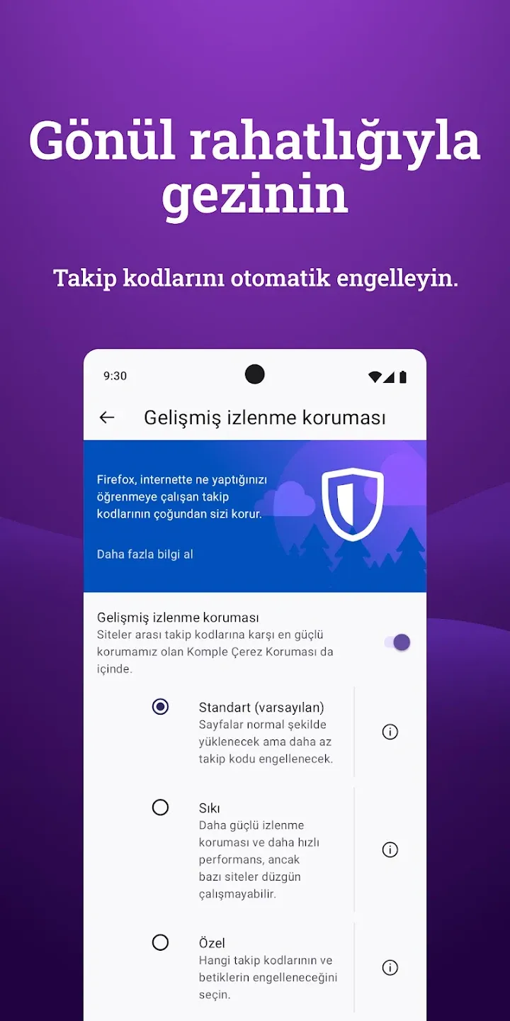 Firefox Hızlı ve Özel Tarayıcı Screenshot